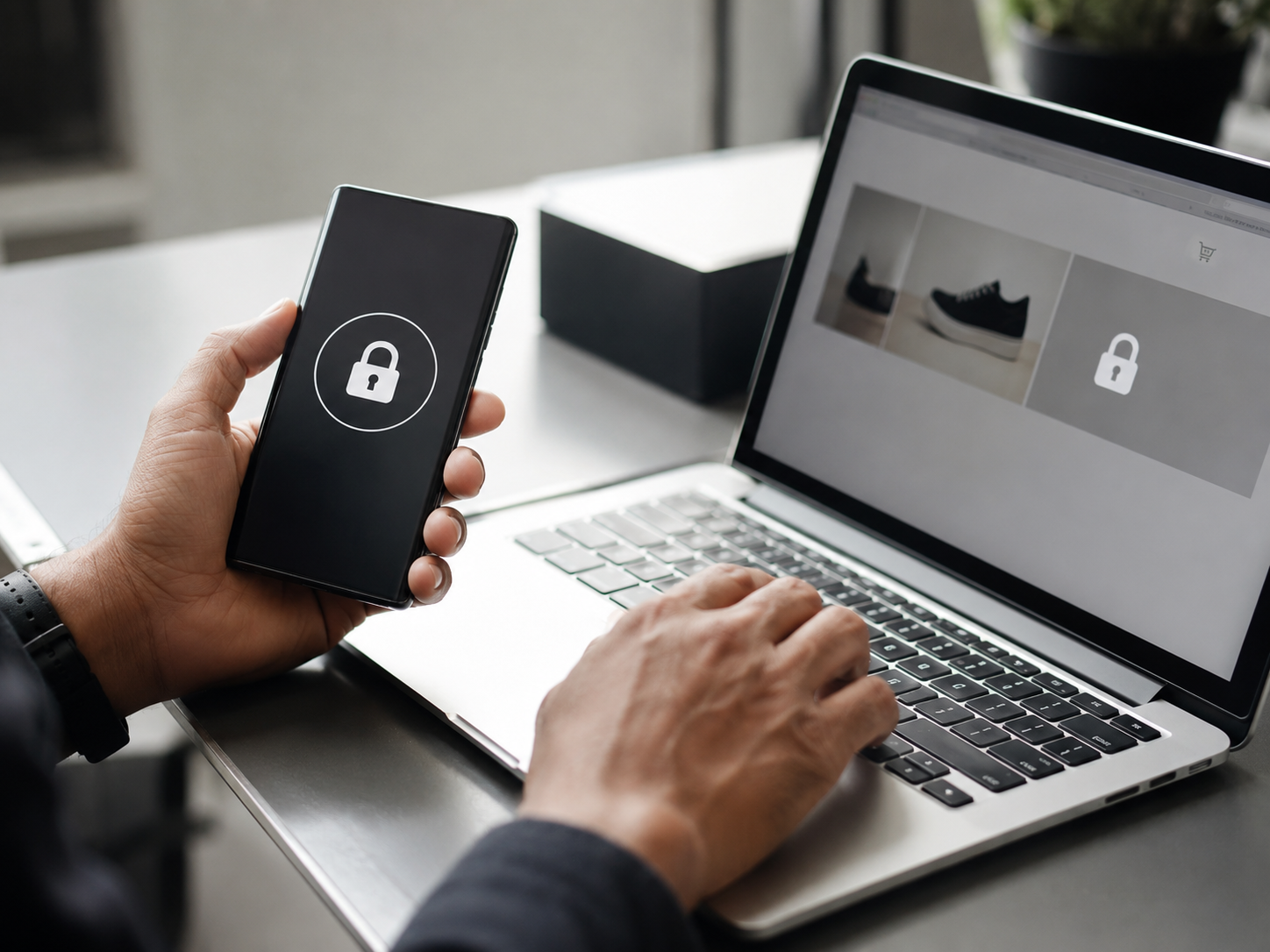 Secure online transaction and password-free order scene